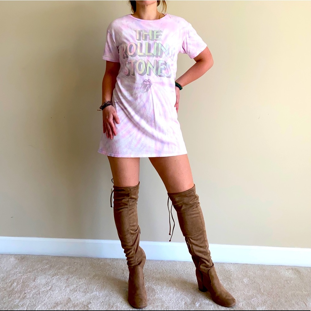 RARE Vintage Rolling Stones tie dye T-shirt dress